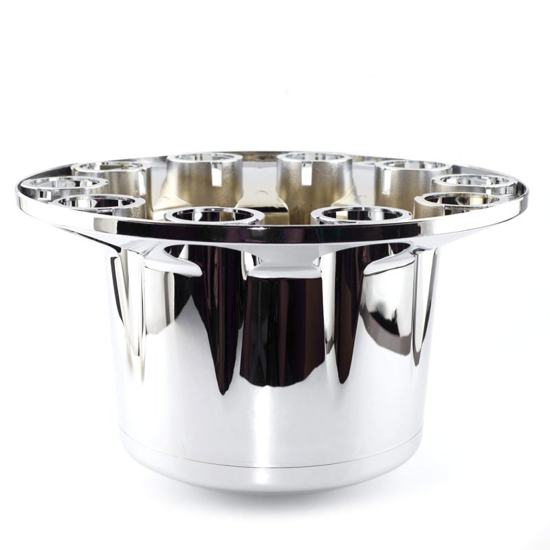 RTRHINOTUNING 1PC Axle Wheel Cover Hub Caps Kit Rear Chrome Screw-on Lug Nuts for Semi Truck TR082 - Image 5